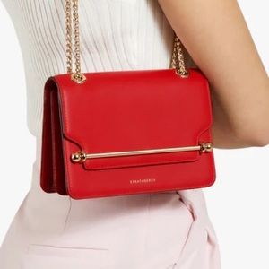 Strathberry East/West Mini Crossbody Bag in Ruby